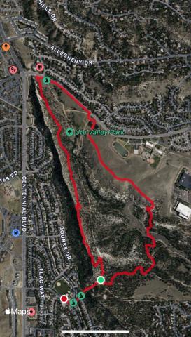 A map of the Blue Moon Trail Run. All information provided on webpage about routes.