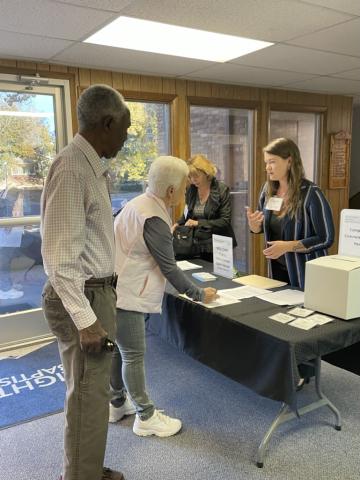 Residents check in for the public information meeting held in Oct. 2024