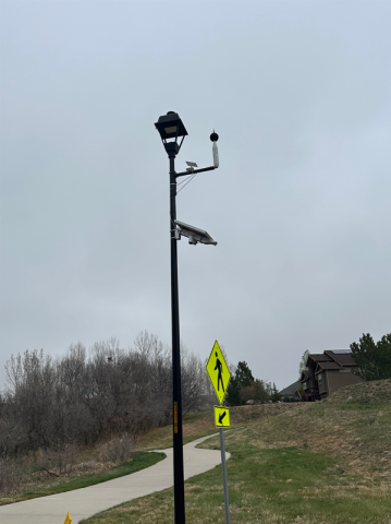 One of the sound monitoring stations in the neighborhoods around Ford Amphitheater.