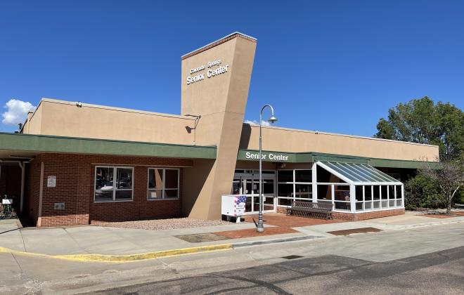 The exterior of the senior center located in Colorado Springs